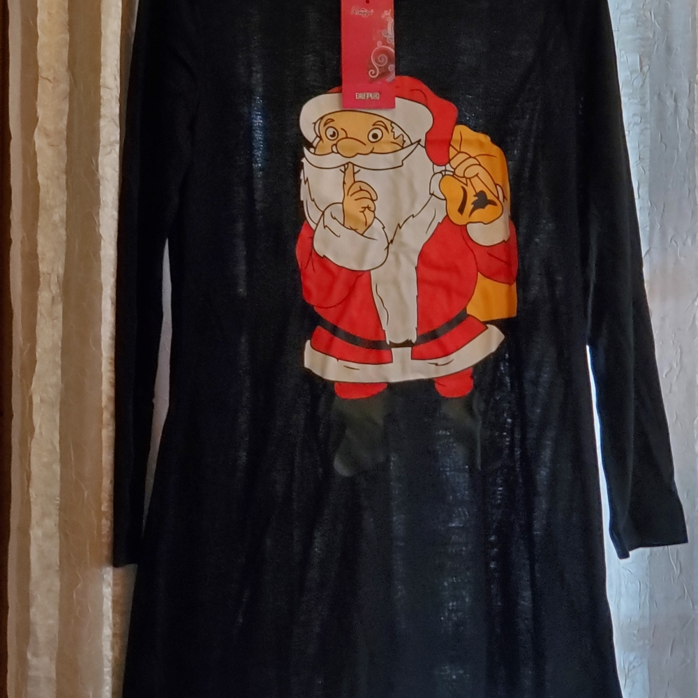 ๐ New Black Christmas Santa Dress size L - Picture 3 of 3